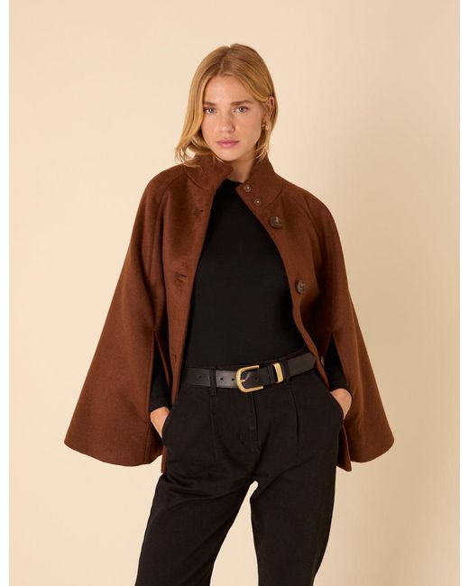 Nobody's Child Natural Funnel Neck Cape Jacket