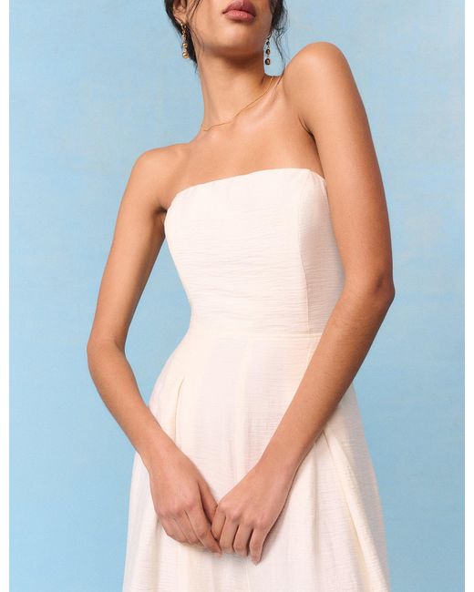 Nobody's Child Blue Wide Leg Bandeau Rory Bridal Jumpsuit