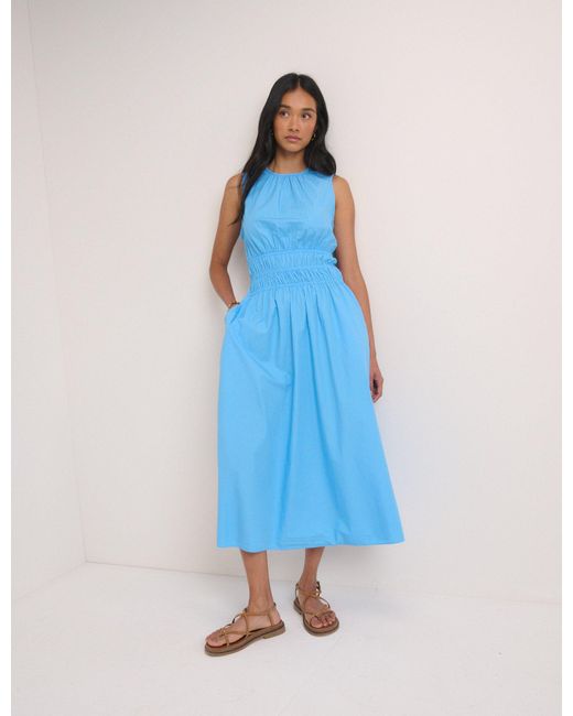 Nobody's Child Blue Sleeveless Carrie Midi Dress