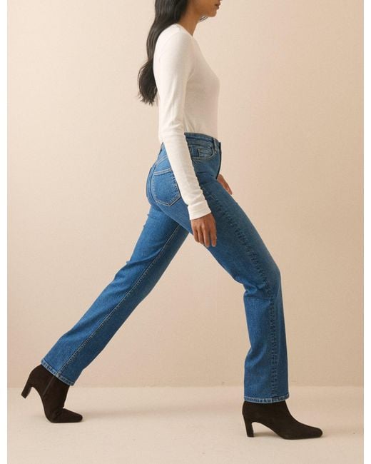 Nobody's Child Blue Mid Golders Straight Leg Jeans