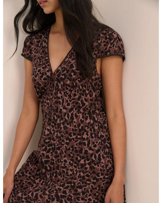 Nobody's Child Brown Leopard Print Rosa Mini Dress