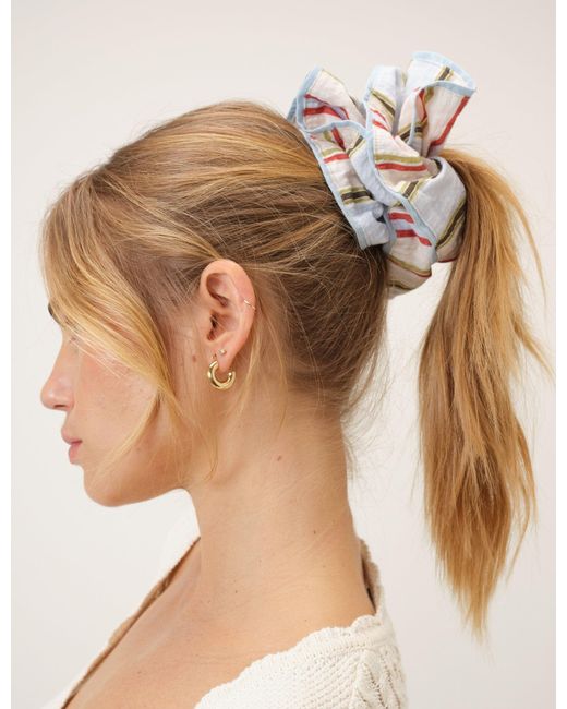 Nobody's Child Brown Double Layered Scrunchie