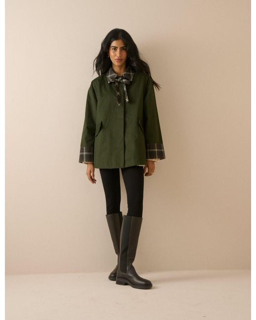 Nobody's Child Green Tartan Trim Country Jacket