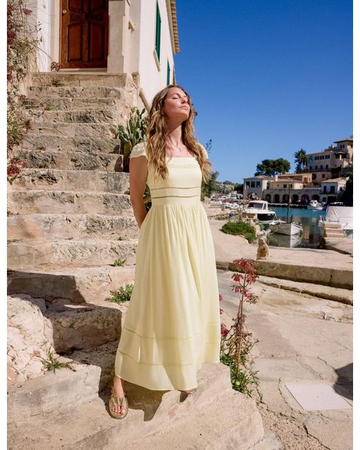 Nobody's Child Natural Butter Square Neck Jessy Maxi Dress