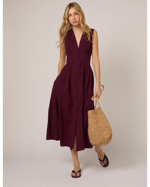 Nobody's Child Purple Sleeveless Starlight Midi Dress