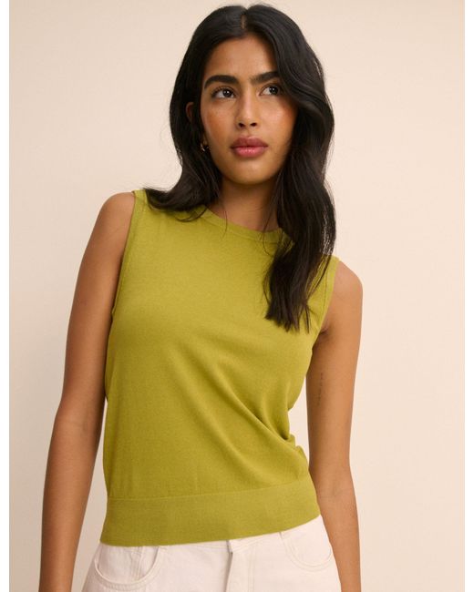 Nobody's Child Yellow Knitted Ribbed Vest Top