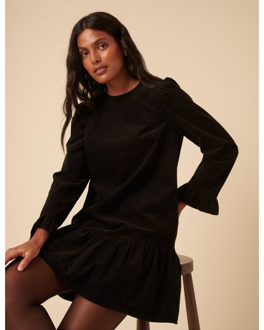 Nobody's Child Natural Cord Long Sleeve Tiana Mini Dress
