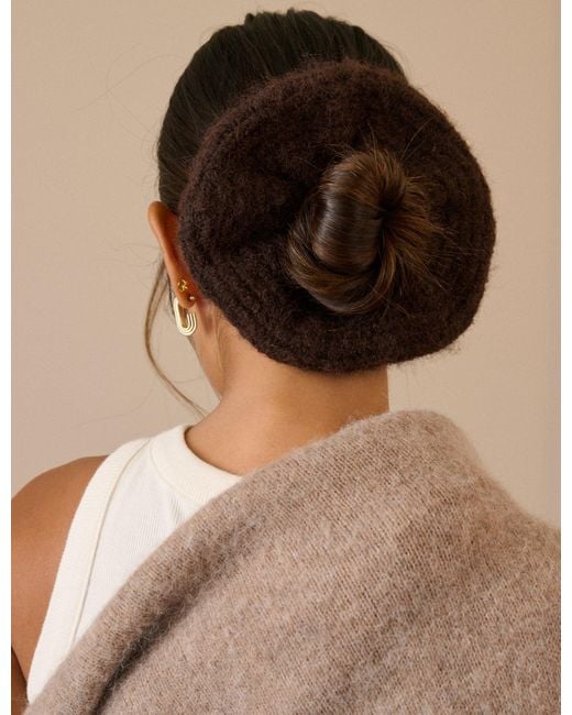 Nobody's Child Brown Oversized Ribbed Scrunchie