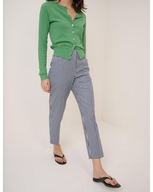 Nobody's Child Blue Gingham Cigarette Trousers