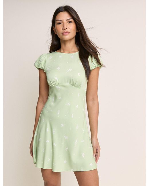 Nobody's Child Green Cherry Print Maggie Mini Dress