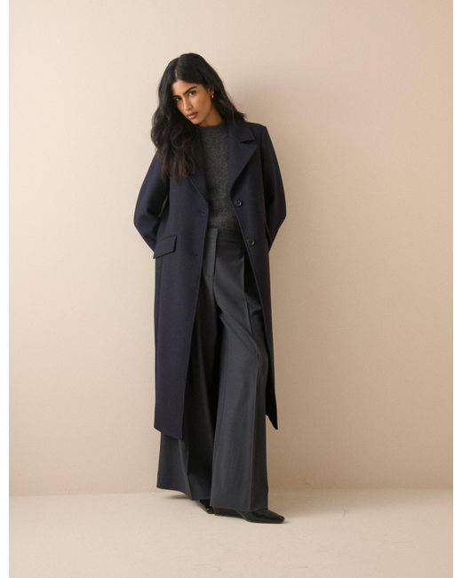 Nobody's Child Blue Wool-Blend Coat
