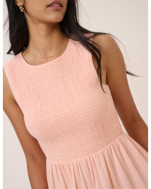 Nobody's Child Pink Coral Sleeveless Charlie Midi Dress