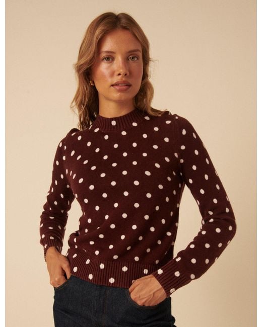 Nobody's Child Brown Polka Dot Jumper