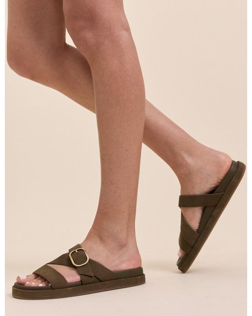 Nobody's Child Green Suede Sandals