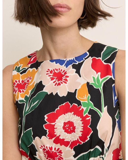 Nobody's Child Natural Multi-Coloured Floral Sleeveless Vicky Mini Dress