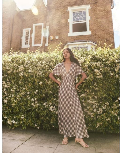 Nobody's Child Metallic Check Rowena Midi Dress
