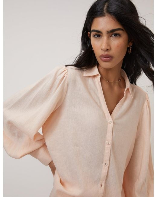 Nobody's Child Natural Peach-Blend Blouse
