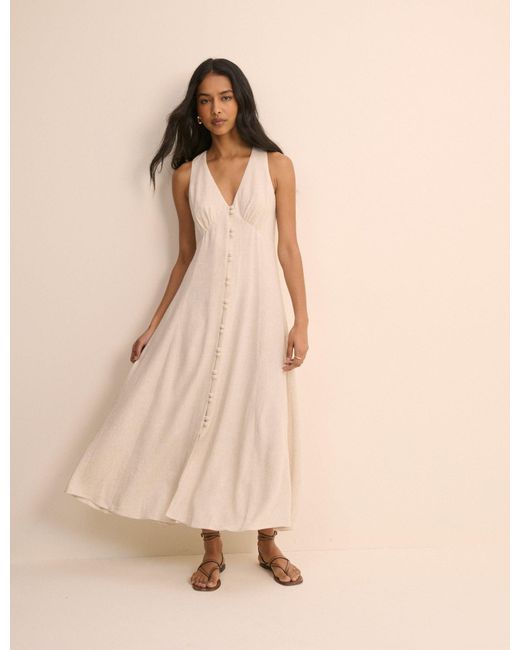 Nobody's Child Natural Sleeveless Avery Midi Dress