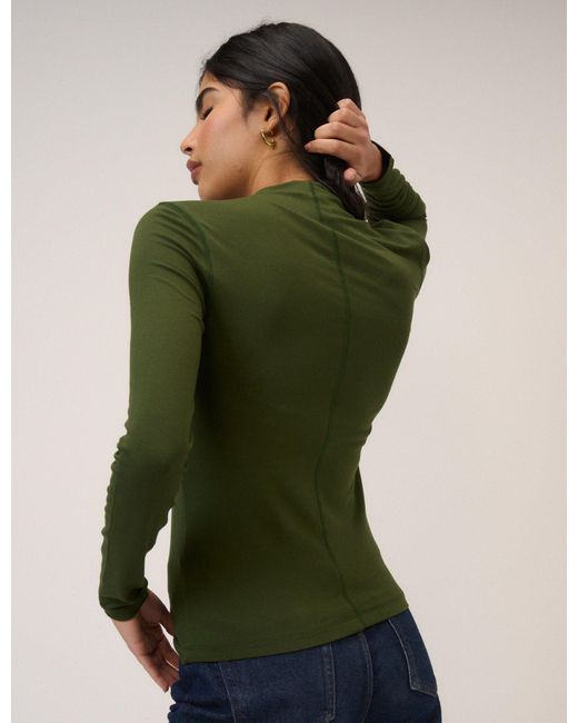 Nobody's Child Green Long Sleeve High Neck Jersey Top