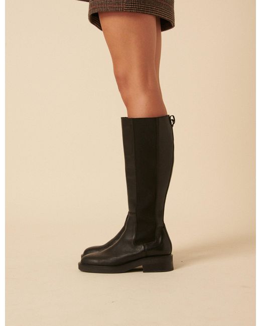 Nobody's Child Natural Leather Knee High Boots