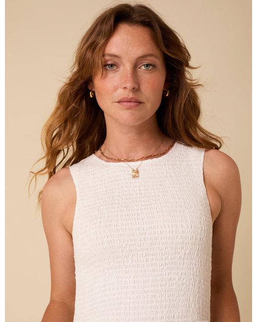 Nobody's Child Natural Sleeveless Tiered Charlie Midi Dress