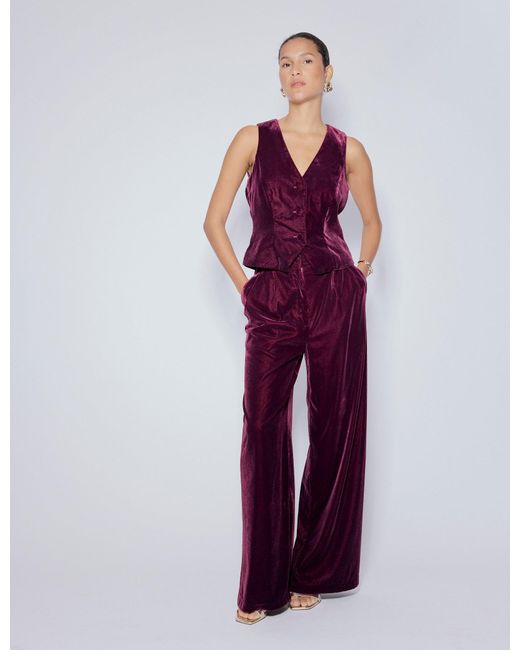 Nobody's Child Red Burgundy Velvet Waistcoat