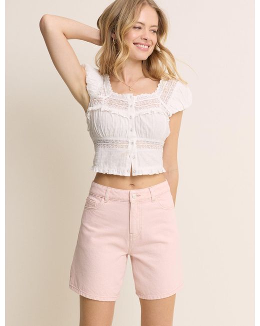 Nobody's Child Natural Light Denim Bermuda Bailey Short