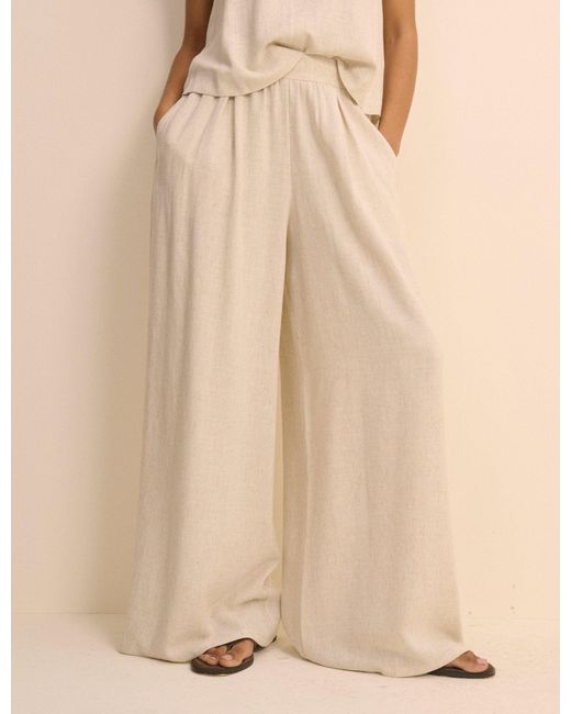 Nobody's Child Natural Wide Leg Jerrow Trouser