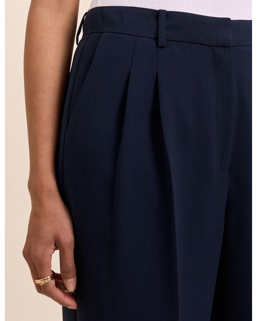 Nobody's Child Blue Wide Leg Jax Crepe Trousers