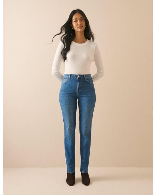 Nobody's Child Blue Mid Golders Straight Leg Jeans