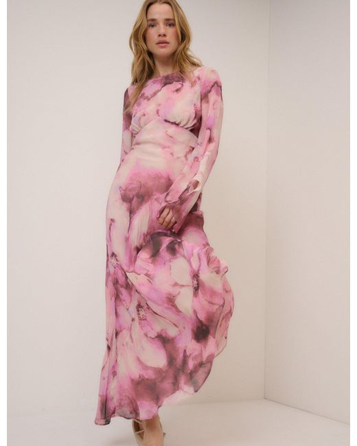 Nobody's Child Pink Floral Phoenix Maxi Dress