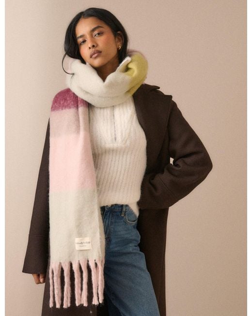 Nobody's Child Natural Striped Blanket Scarf