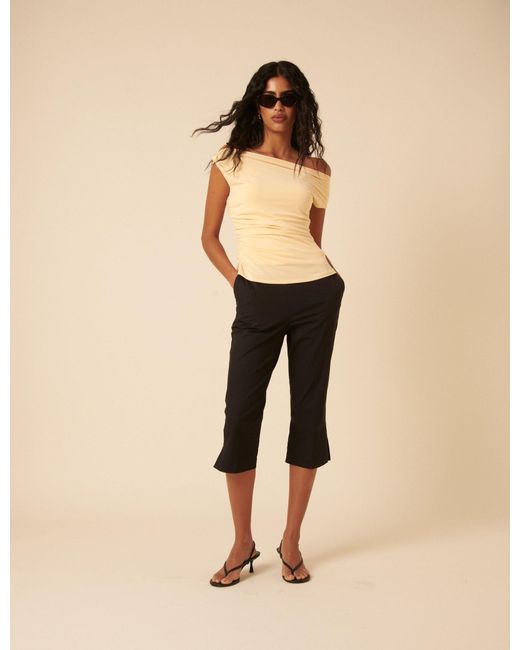 Nobody's Child Natural Butter Asymmetric Top