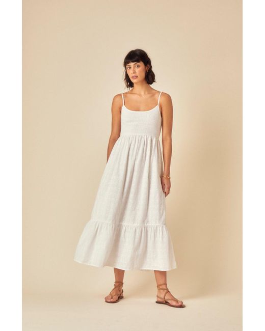 Nobody's Child Natural Broderie Anglaise Briar Midi Dress