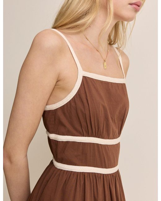 Nobody's Child Natural Tiered Veronica Midi Dress