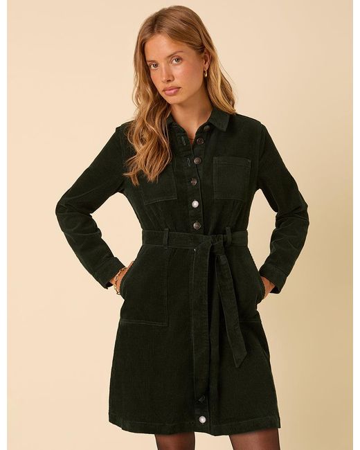 Nobody's Child Black Forest Cord Long Sleeve Finchley Mini Dress
