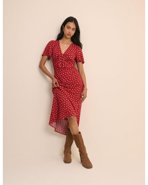 Nobody's Child Pink Ditsy Floral Faith Midi Dress