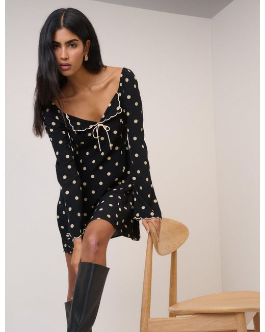 Nobody's Child Black Polka Dot Lyon Mini Dress