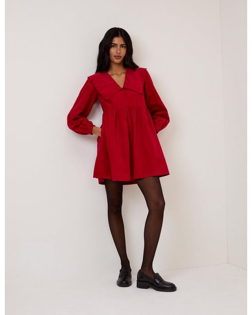 Nobody's Child Red Cord Collar Cassis Mini Dress