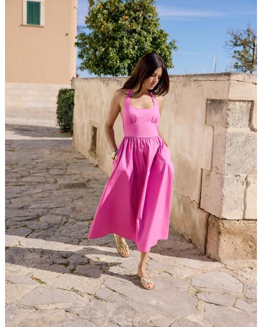 Nobody's Child Pink Halterneck Hallie Midi Dress