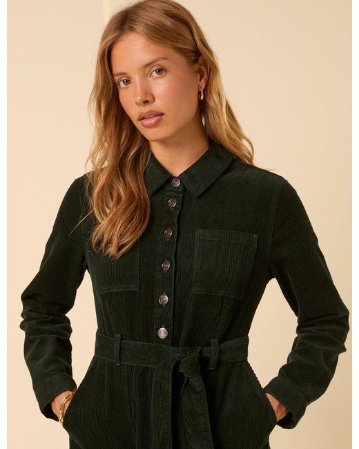 Nobody's Child Black Forest Cord Long Sleeve Finchley Mini Dress