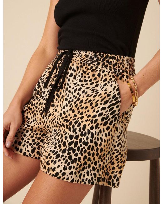 Nobody's Child Natural Leopard Print Jet Shorts