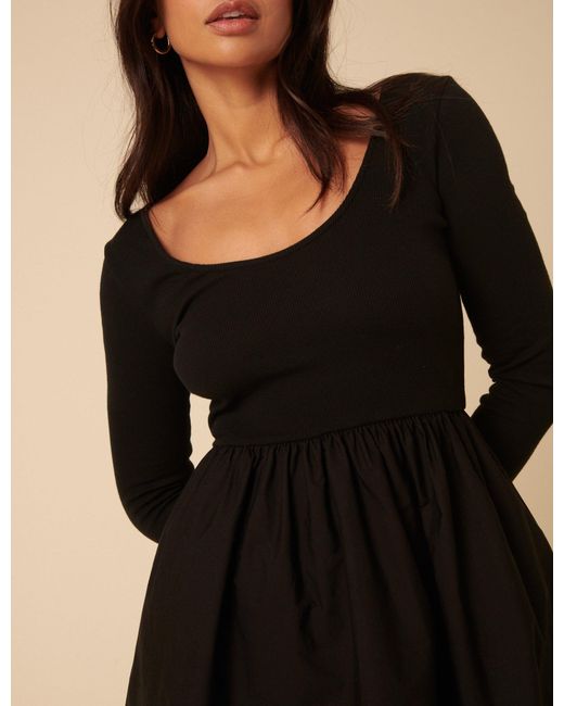 Nobody's Child Natural Scoop Neck Mini Dress