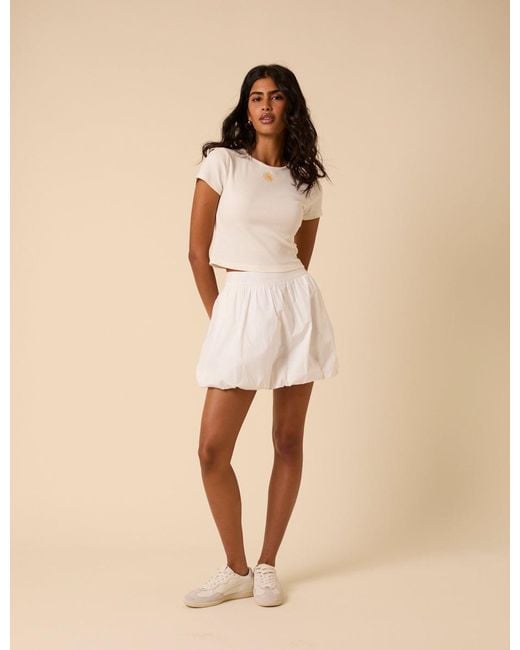Nobody's Child Natural Bubble Hem Mini Skirt