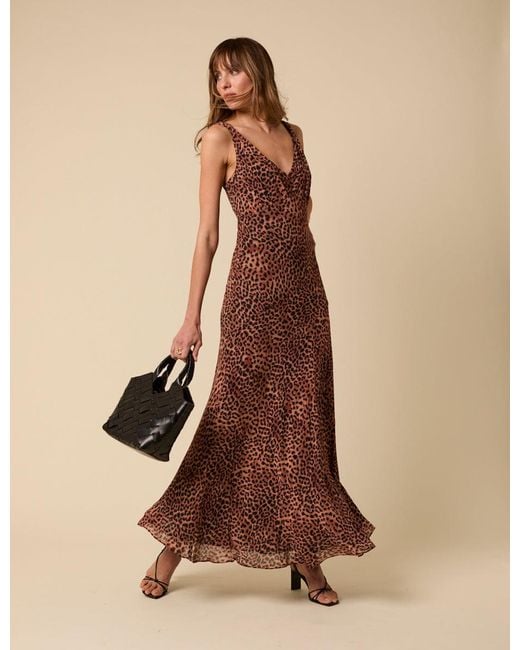 Nobody's Child Brown Poppy Delevingne Leopard Print Coco Maxi Dress