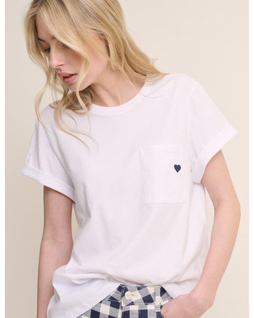 Nobody's Child Natural Heart Embroidered T-Shirt