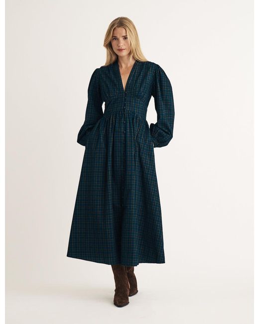 green emerald velvet dress THML Green Stripe Tiered Midi Dress – Chérie Lane main image 1