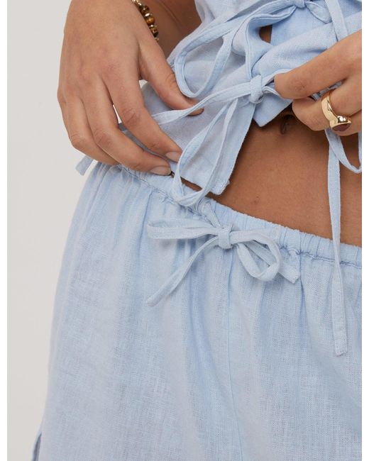 Nobody's Child Blue Light Drawstring Shorts