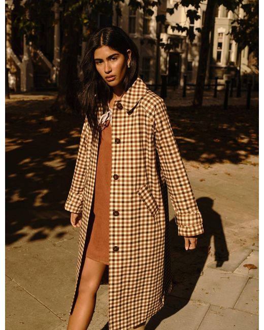 Nobody's Child Blue Check Car Coat
