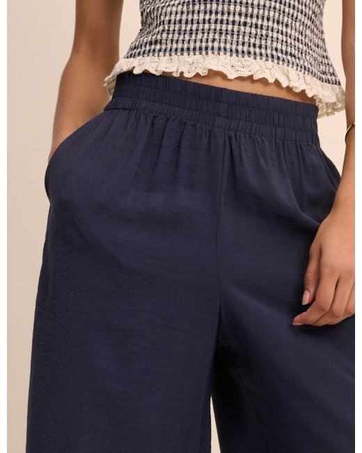 Nobody's Child Blue Relaxed Wide Leg Trouser